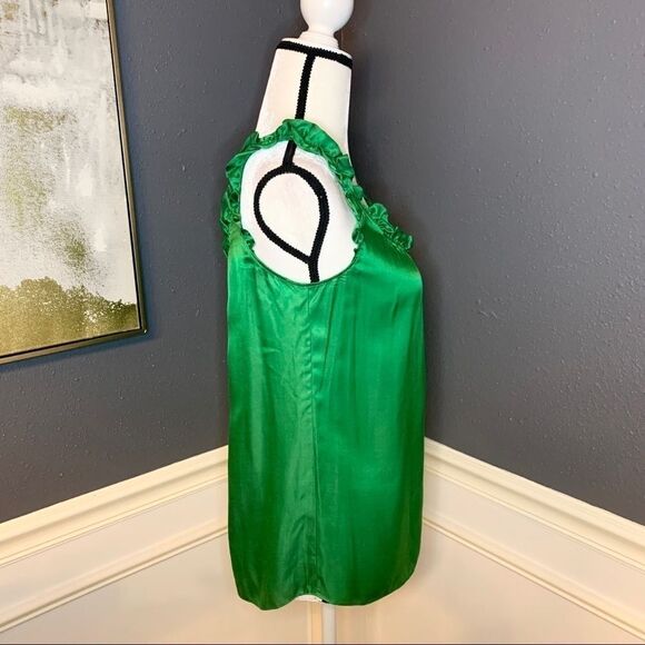 Rebecca Taylor Silk Ruffle tie back tank blouse - Picture 2 of 7